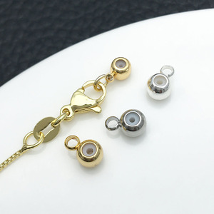 Copper Plated Gold Silver Pendant With <b>Silicone</b> <b>Beads</b> Middle Size For DIY Jewelry Accessories - Product Image 3