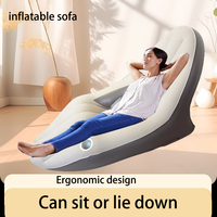 Canapé gonflable en PVC ergonomique, extensible et pliable, design moderne, portable, pour l'extérieur et la chambre à coucher