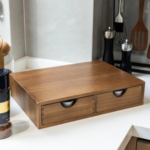 Organisateur de dosettes de café et de thé avec tapis antidérapant en silicone, tiroir de comptoir en bois vintage écologique pour dosettes K-Cup - Product Image 2
