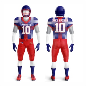 Uniforme de football américain PACE SPORTS au design unique, respirant, pour adultes, avec pantalon intégré, manches courtes, grandes tailles - Product Image 3