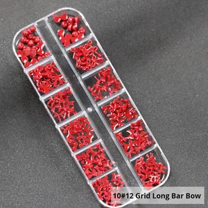 Anke La Red Bow Nail Art Accessories New Year Burgundy Three-dimensional <strong>Resin</strong> Bow Tie Wearable Diamond Small Hot Girl Zhejiang - Product Image 5