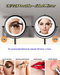 Popular 3Color Led Lighted 360 Degree Makeup <strong>Mirror</strong> Touch Switch Metal Table Daily Home Use Cosmetic <strong>Mirror</strong> Customized - Product Image 6