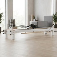 Equipo de Pilates Reformer de Aluminio Premium con Sistema de Deslizamiento Suave y Cuero de Microfibra para Entrenamiento Profesional
