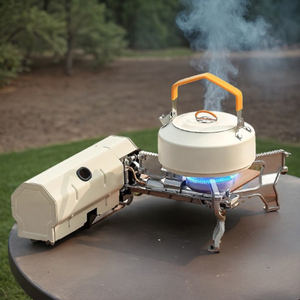 Estufa de <span class=keywords><strong>gas</strong></span> portátil plegable Wildrex Mini de acero con un quemador, ecológica para camping - Product Image 1