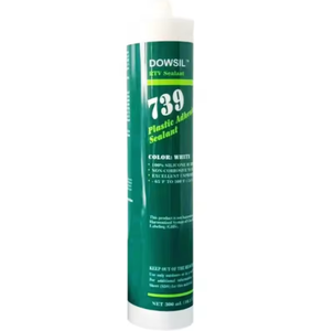 SL DOWSIL 739 White RTV Silicone Plastic <b>Adhesive</b> Sealant, Single Part Moisture Cure Silicone Glue for ABS PC PVC Nylon Plastic - Product Image 2