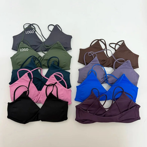 Débardeur long sans coutures à effet gainant et torsadé sur le devant, style athleisure, pour le yoga d'été, avec soutien-gorge de sport intégré pour femme - Product Image 5