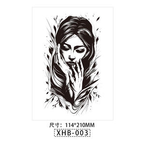 สติกเกอร์รอยสักชั่วคราวลายหัวกะโหลก3D ที่สมจริงสีดำกันน้ำออกแบบมาสำสำหรับผู้ชายผู้หญิงสำหรับศิลปะบนแขนและคอสำหรับผู้ใหญ่ - Product Image 6