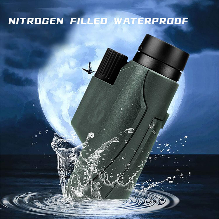 12X50 Waterproof HD Monocular Nitrogen Filled zoom portable monocular telescope BAK4 Lens Mobile Phone Telescope  factory