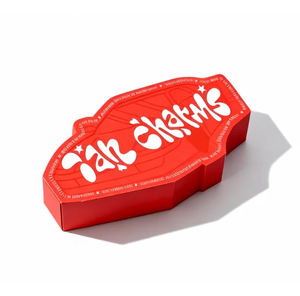 Scatola di Imballaggio in Carta Creativa <span class=keywords><strong>Jan</strong></span> Charms - Confezione Rossa Vivace con Stampa Personalizzata e Fodera in Spugna per Piccoli Regali - Product Image 2