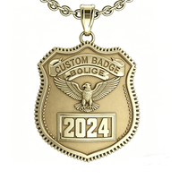 Collar con Colgante de Emblema de Águila en 3D Chapado en Oro, Diseño Personalizado, Moderno, Opciones Personalizadas Disponibles, Elegante para Hombre