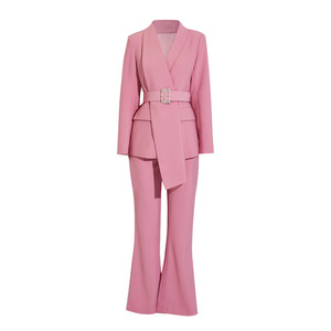 Completi Formali da <span class=keywords><strong>Donna</strong></span> di Alta Qualità in Due Pezzi, <span class=keywords><strong>Rosa</strong></span>, Pronti per la Spedizione, Vestibilità Slim - Product Image 1