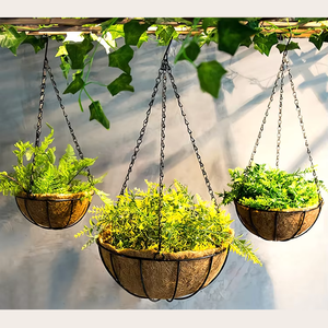 Maceta Colgante <span class=keywords><strong>para</strong></span> Plantas, Porta Flores <span class=keywords><strong>para</strong></span> Exteriores con Revestimiento de Fibra de Coco - Product Image 1