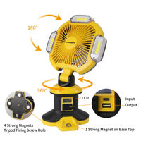 Lampe de travail portable LED COB 1500LM 20W IPX4 rechargeable avec aimant et crochet pour réparation automobile d'urgence et garage