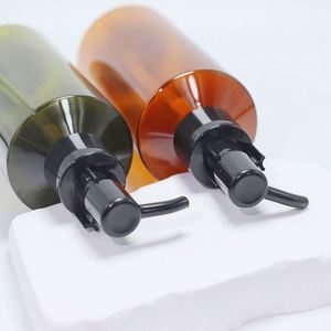 Expédition rapide, vente en gros de flacons à pompe vides pour huile corporelle, 200 ml, couleur ambre, distributeur d'huile, flacon en plastique pour huile - Product Image 2