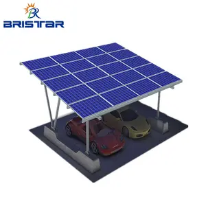 BRISTAR tenda kit carport, tenda dengan sistem pelacakan mobil fotovoltaik, kanopi rel pemasangan atap