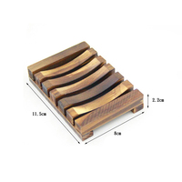 Support à Savon en Bois Carbonisé Personnalisable avec Logo – Étagère à Savon en Bois Naturel Marron