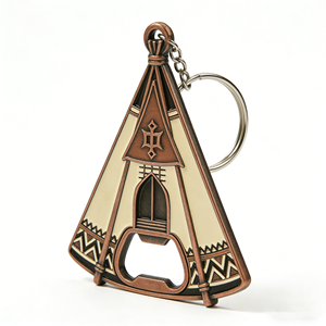 Llaveros Personalizados de Metal con Forma de Tipi, Destapadores de Botellas, Novedosos Llaveros Premium con Esmalte de Color - Product Image 3