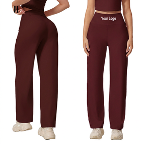 กางเกงโยคะสีลาเวนเดอร์สำหรับผู้หญิง สกรีนโลโก้ได้ เอวสูง ขากว้าง กางเกงพิลาทิส ชุดลำลองสำหรับออกกำลังกาย ขายส่ง ปี 2026 - Product Image 6