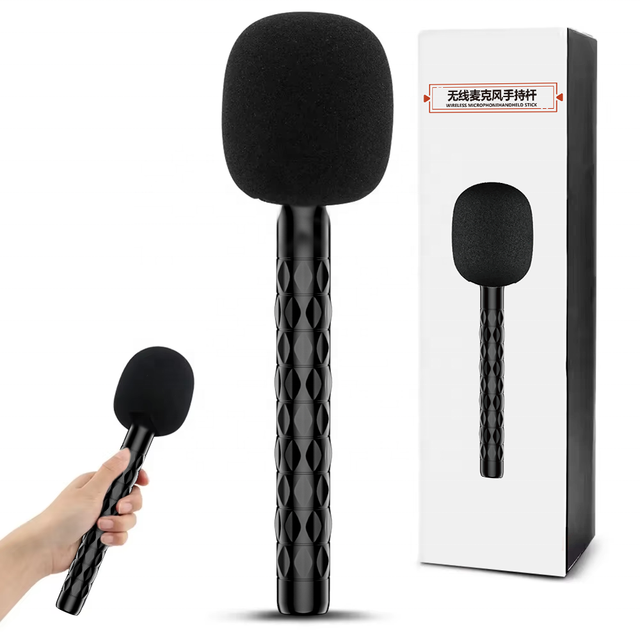 H1 Lavalier Wireless Microphone Handheld Adapter News TV Reporter Interview Hand Stick for DJI Rode Microphone