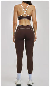 Conjuntos de Yoga Reversibles Elásticos, Top Deportivo Ligero y Transpirable, Leggings con Elasticidad en Cuatro Direcciones, Ecológicos, de Secado Rápido, Color Sólido, Talla XS - Product Image 5