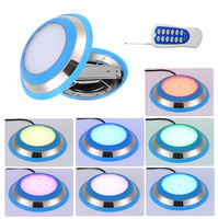 Lumière LED RGB 12V pour piscine, étanche IP68, avec lentille anti-éblouissement, lampe sous-marine télécommandée, lumière de piscine 304