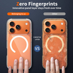 <span class=keywords><strong>Funda</strong></span> Magnética Transparente Híbrida de TPU+PC de 2.0mm de Grosor, Anti-Amarillamiento, con Logotipo Personalizado OEM ODM para <span class=keywords><strong>iPhone</strong></span> 18 17 16 15 Pro Max, Todas las Series - Product Image 5