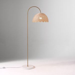 Lampe sur pied classique avec abat-jour en forme de <span class=keywords><strong>parapluie</strong></span>, design antique simple et plissé, pour salon, canapé, chevet, lecture - Product Image 4