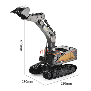 <span class=keywords><strong>Huina</strong></span> <span class=keywords><strong>1592</strong></span> 2.4GHz 1:14 22 Canaux Voiture Télécommandée RC Excavatrice 1/14 Camion Benne Métallique Chargeur sur Chenilles en Alliage avec Lumières et Sons - Product Image 5