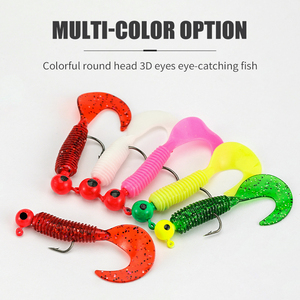 ชุดเหยื่อตกปลาแบบนิ่ม<span class=keywords><strong>2.5</strong></span>เหยื่อหนอนนิ่ม3.5กรัมเหยื่อตกปลาแบบซิลิโคนหัวตะขอจิ๊กโลหะสำหรับตกปลาเบสการจม - Product Image 2