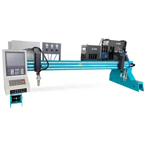 chinese manufacture kasry hot selling Gantry Plasma and Gas Cutting Machine for Iron Aluminium Sheet with Two Cutting Torch