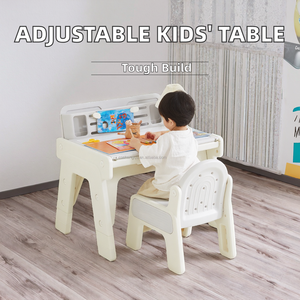 Table et chaises de jeu pour deux enfants VSUCH, jeu éducatif, dessin à la maison, construction de blocs, apprentissage, <span class=keywords><strong>devoirs</strong></span>, table d'activités en plastique pour enfants - Product Image 6