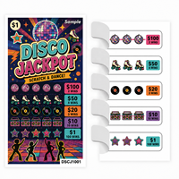 Vente en gros directe usine : Carte à languette découpée sur mesure, thème disco, avec impression offset et cinq fenêtres