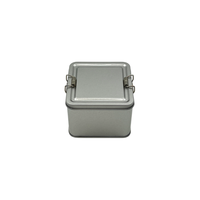 Boîte en fer blanc recyclable hermétique à double fermoir pour biscuits, snacks, gâteaux de lune et pâtisseries artisanales