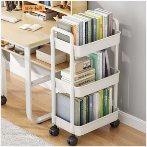 Wheeled Storage <b>Rack</b> 3 Tier Plastic <b>Kitchen</b> Bedroom Bathroom Portable Organizer Cart - Product Image 3