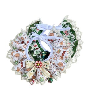 Collier de Noël pour animaux de compagnie de style britannique, bavoir pour chien réglable, confortable, lavable, pour petites et moyennes races - Product Image 5