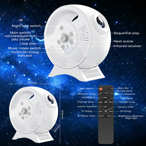3D Holographic Dynamic LED Galaxy Projector Lamp with Planetarium Stars Universe 4K HD Video White Noise Night <b>Light</b> Mood Lamp - Product Image 6
