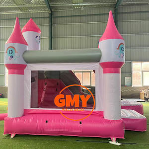 Castillo Inflable con Tobogán, Área de Juegos Infantil con Temática de Princesa Rosa, Inflable para Bebés - Product Image 5