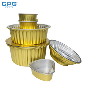 Conteneur rond en aluminium pour four, 930 ml, pour gâteaux, tartes, pâtisseries, desserts, vente au détail, conteneurs jetables en aluminium - Product Image 1