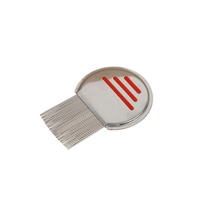 Stainless Steel Fine Tooth Round Tail <b>Comb</b> For Dogs Grooming Cleaning <b>Flea</b> Removal Convenient Pet Care Tool - Product Image 4