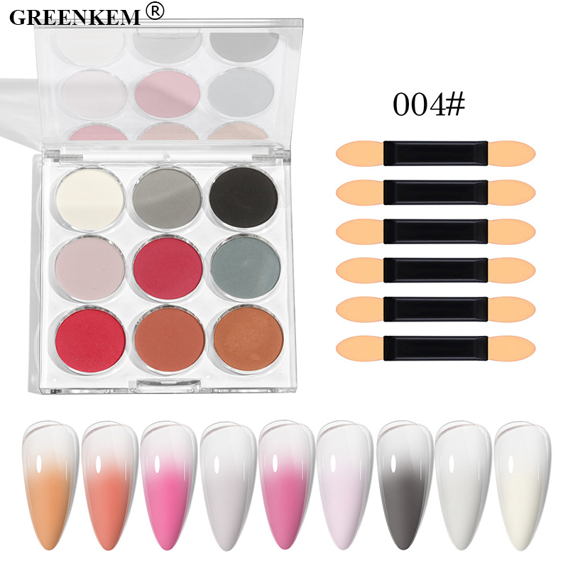Gradient Powder New 9 Grids Nail Gradient Powder Solid Combination Nail Flash Powder ...