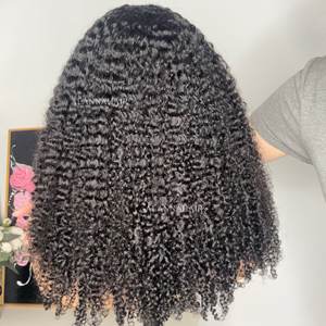 <span class=keywords><strong>Parrucca</strong></span> V-Part <span class=keywords><strong>Afro</strong></span> Kinky Curly di Alta Qualità, 100% <span class=keywords><strong>Capelli</strong></span> Umani <span class=keywords><strong>Veri</strong></span> con Cuticola Intatta, <span class=keywords><strong>Capelli</strong></span> Vergini Grezzi, Facile da Installare Senza Colla - Product Image 5