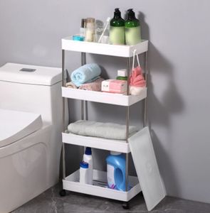 3 Tier/4 Tier <strong>Slim</strong> <strong>Storage</strong> Cart Mobile Shelving Unit Organizer Slide Out <strong>Storage</strong> Rolling Utility Cart Rack - Product Image 5