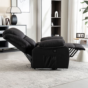 Chaise longue et inclinable à télécommande électrique moderne <span class=keywords><strong>2</strong></span>-en-1, <span class=keywords><strong>fauteuil</strong></span> de massage extensible en tissu pour le salon et le bureau - Product Image 4