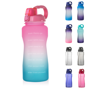 Botellas de Agua de 1 Galón/128 oz <span class=keywords><strong>con</strong></span> Logotipo Personalizado, Botella de Agua Aislada y Motivacional <span class=keywords><strong>con</strong></span> Pajita, Libre de BPA - Product Image 1
