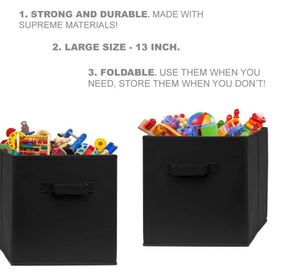 Multiple Colors Collapse Fabric <b>Cube</b> Non Woven Foldable Clothes <b>Storage</b> Box <b>Storage</b> Bins - Product Image 4