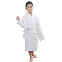 Bata de Baño Térmica de Algodón Puro para Hotel, Camisón para Padres e Hijos, de Secado Rápido, Transpirable, Manga Corta, Unisex, Otoño Invierno, Gruesa