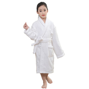 Pure Cotton Hotel <b>Bathrobe</b> Children Parent-Child <b>Towel</b> Material Nightgown Autumn and Winter Thickened Long Lovers Beauty Salon - Product Image 5