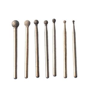 หัวเจียรเพชรแบบกลมสำหรับงานขัดโลหะ ใช้กับเครื่องมือโรตารี่สำหรับงานขัดเครื่องประดับ อุปกรณ์เสริมสำหรับงาน DIY - Product Image 1