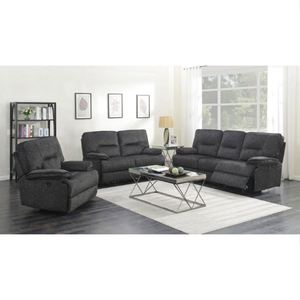 Frank Furniture Microfiber <b>Leather</b> Air <b>Sofa</b> Recliner 321 Hot Sale Durable Extendable Cooling Set for Living Room - Product Image 3