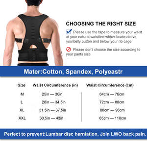 Ceinture de soutien dorsal réglable Douleur lombaire Correcteur de <span class=keywords><strong>posture</strong></span> de médecin réel Orthèse dorsale magnétique Correcteur dorsal <span class=keywords><strong>posture</strong></span> - Product Image 4